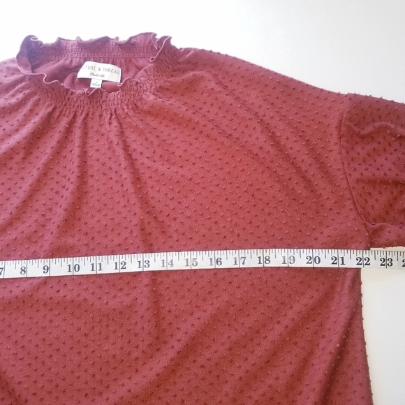 Madewell | Clipdot Ruffle‎ Chiffon Poplin top, size Medium. - Picture 7 of 14